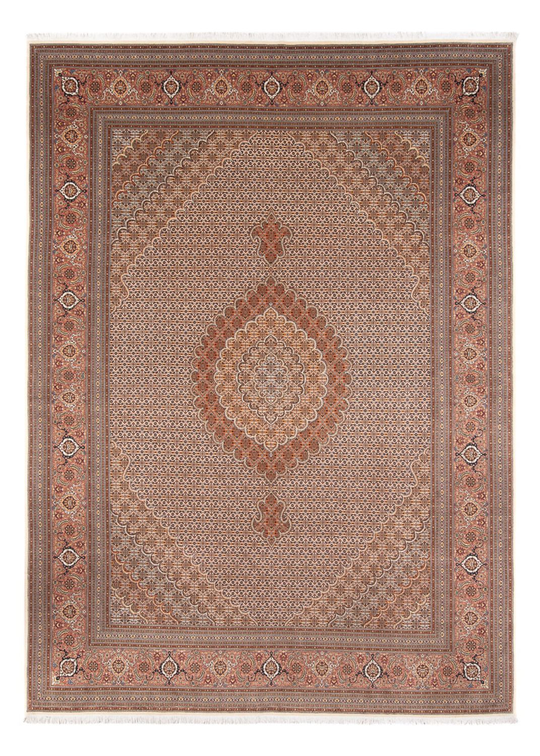 Perserteppich - Täbriz - 349 x 254 cm - hellbraun
