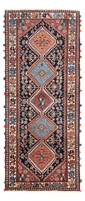 Läufer Perser - Nomadic - 200 x 83 cm - dunkelblau