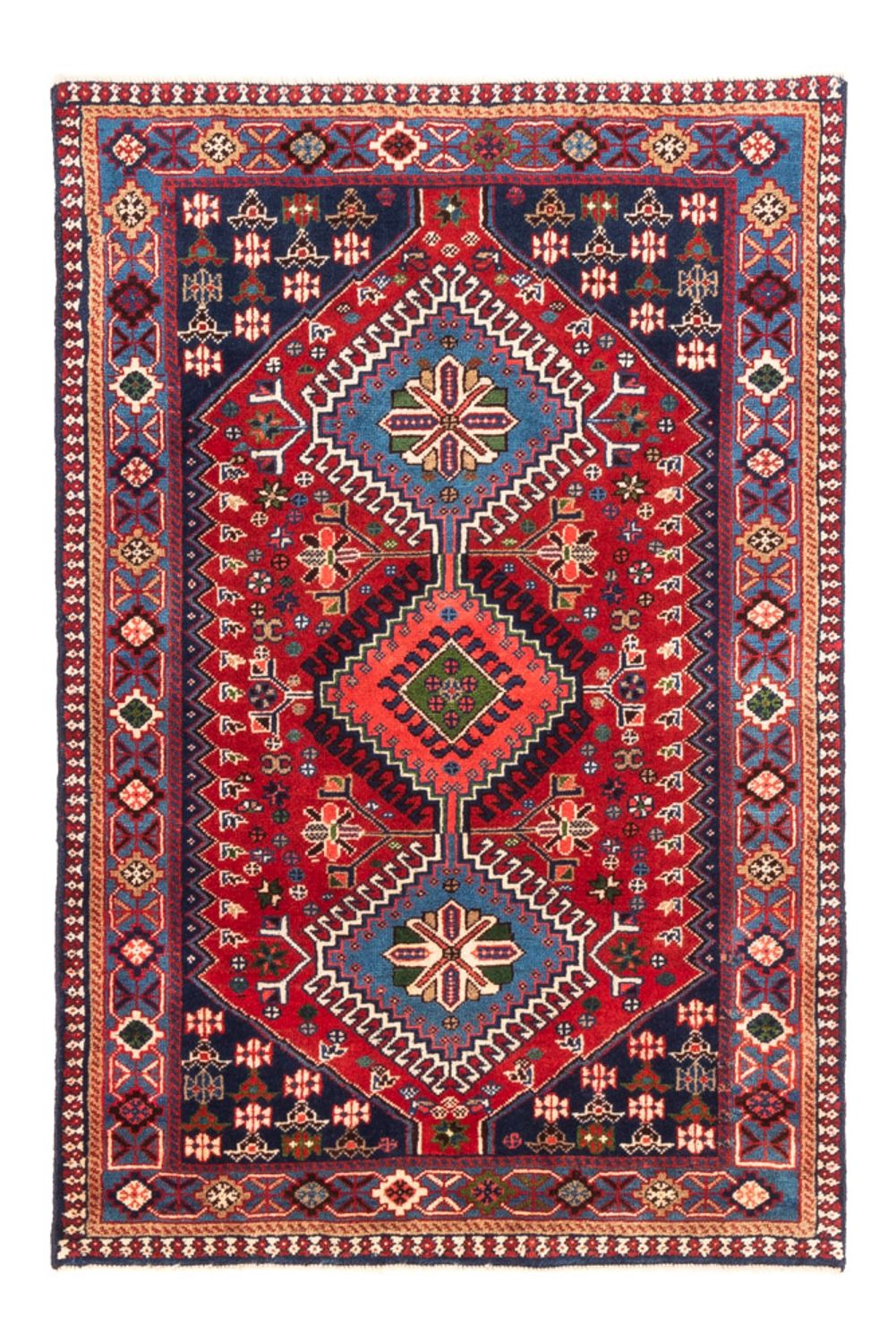 Perserteppich - Nomadic - 115 x 82 cm - rot