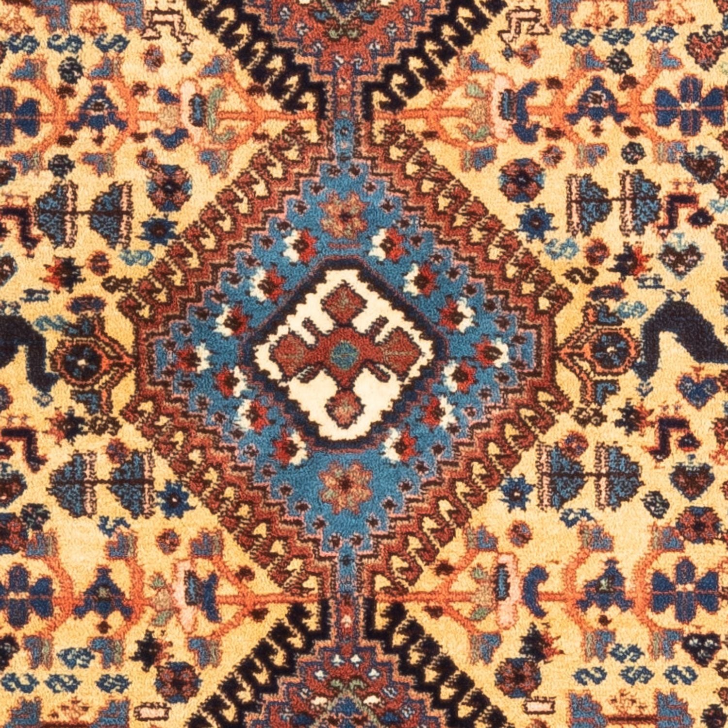 Perserteppich - Nomadic - 132 x 87 cm - gelb