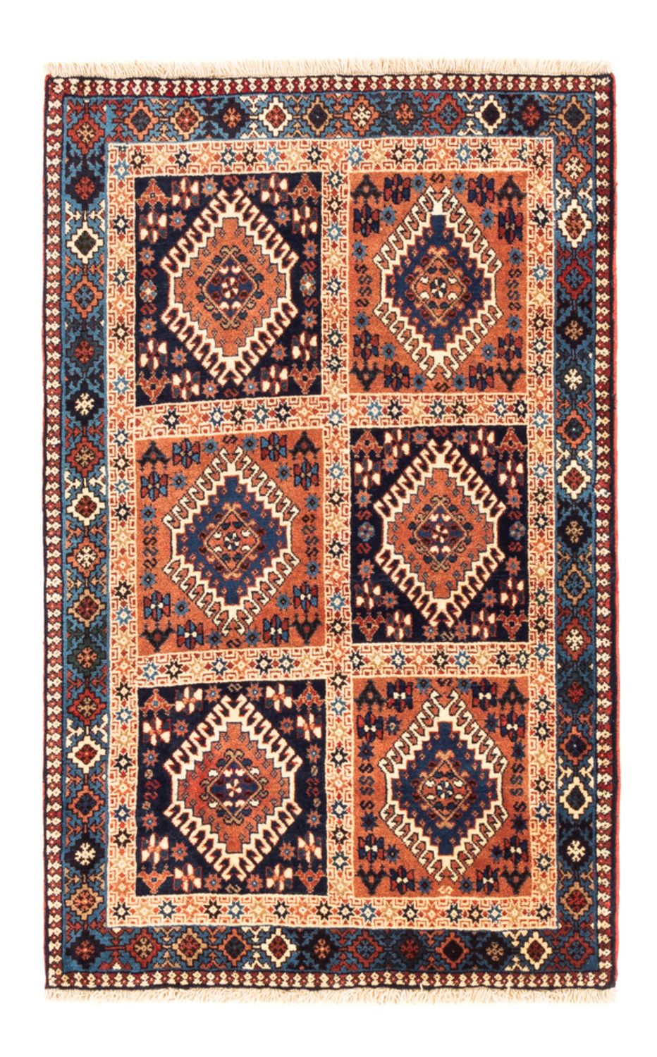 Perserteppich - Nomadic - 128 x 80 cm - mehrfarbig