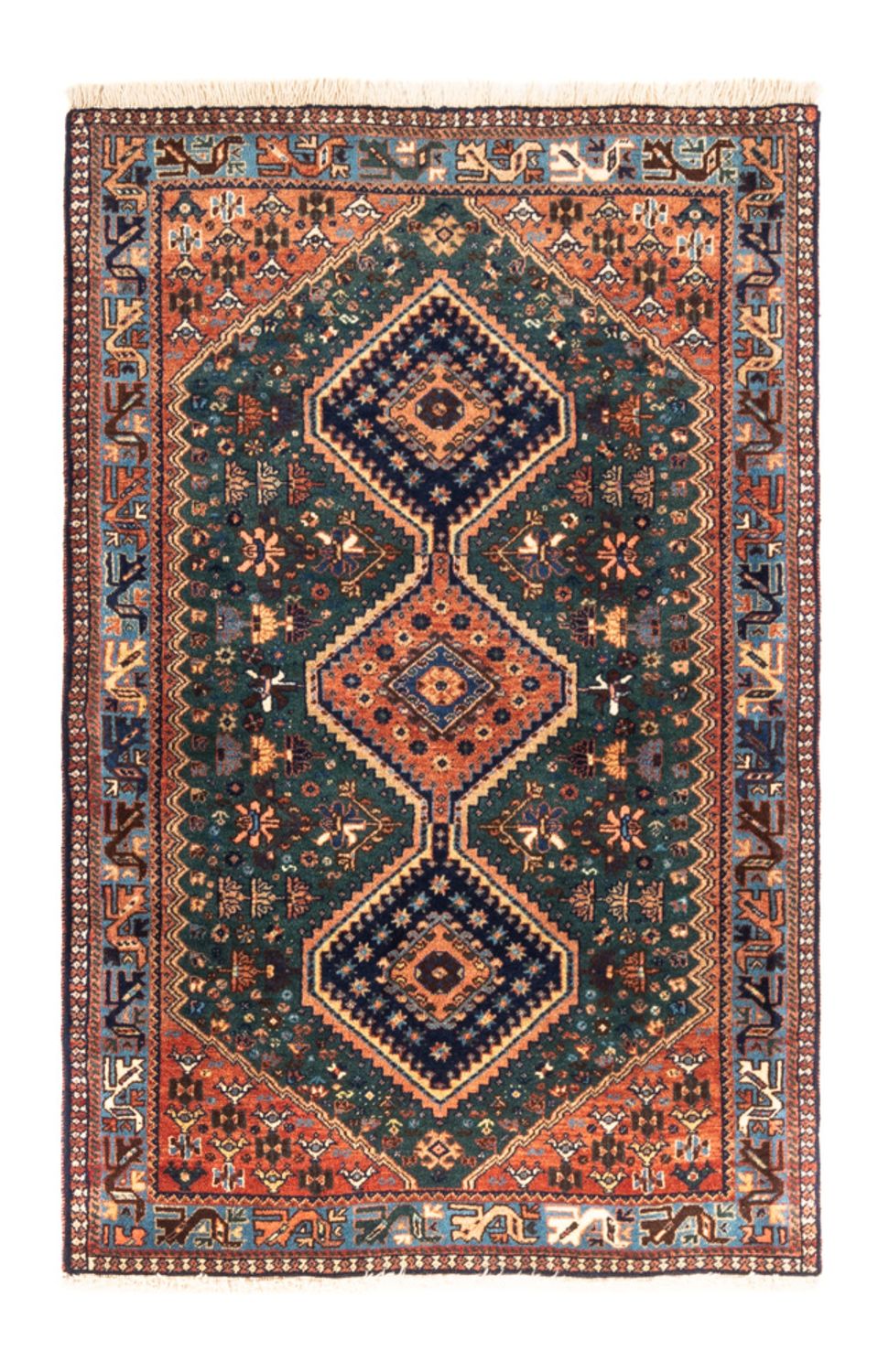 Perserteppich - Nomadic - 127 x 85 cm - dunkelblau