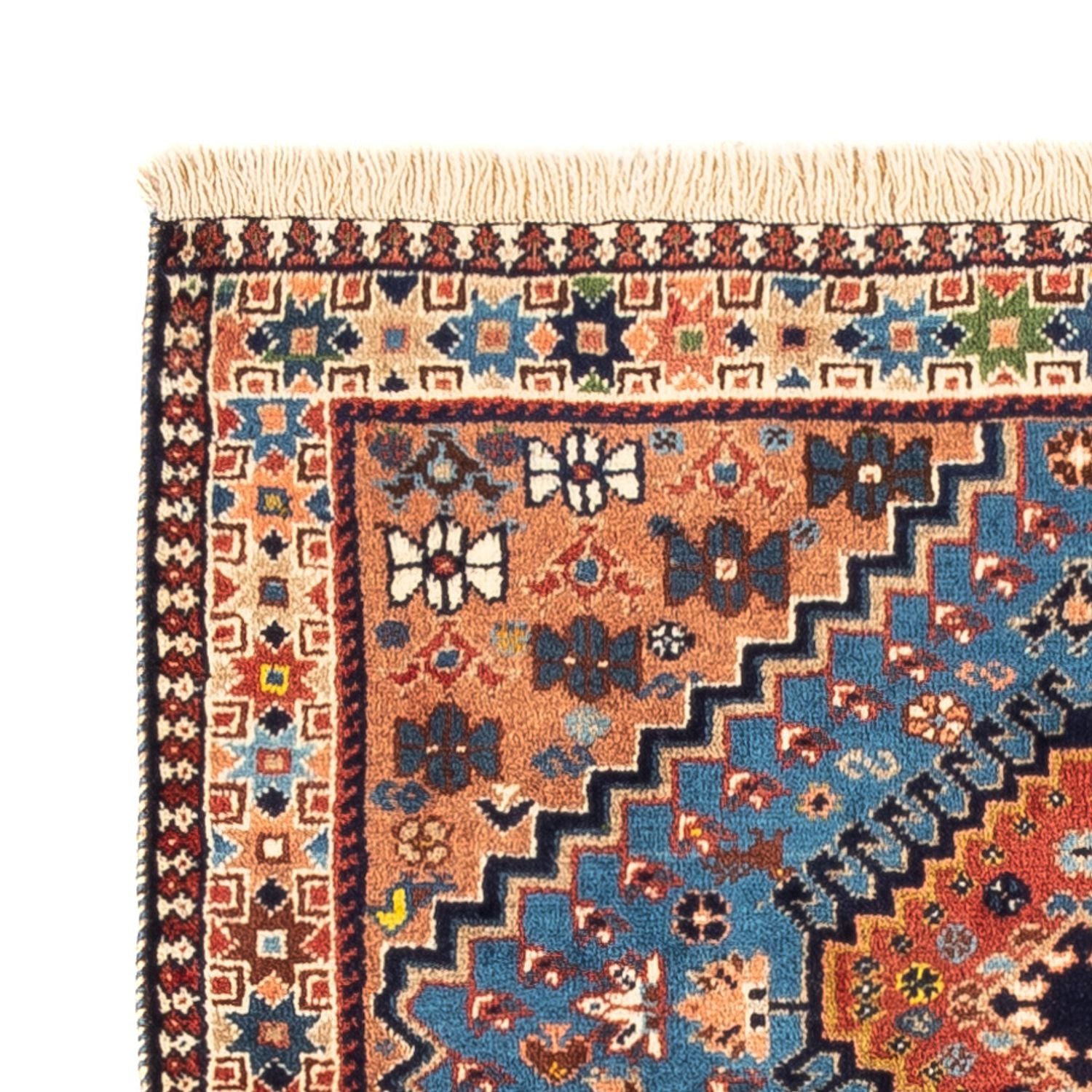 Perserteppich - Nomadic - 122 x 83 cm - blau
