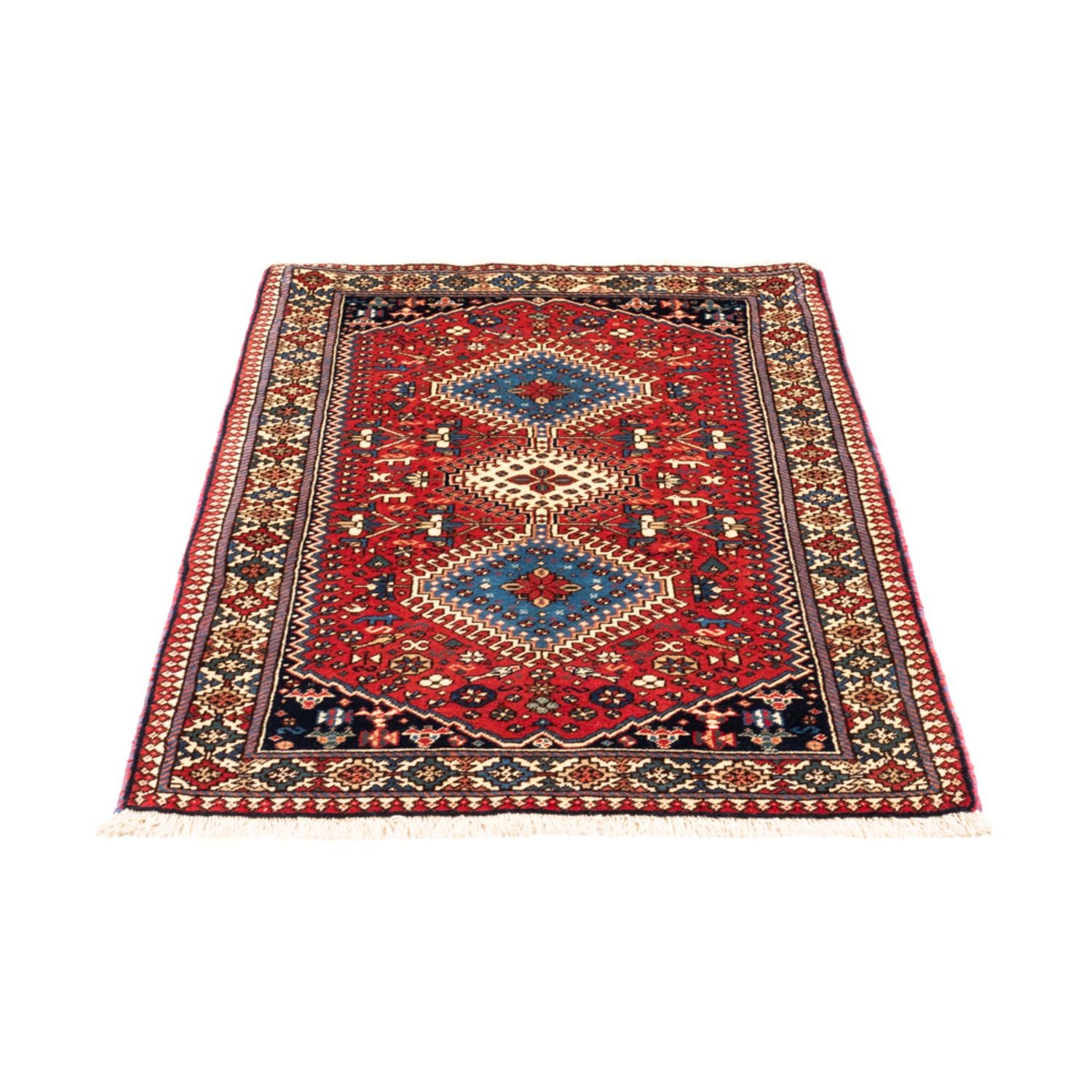 Perserteppich - Nomadic - 132 x 83 cm - rot