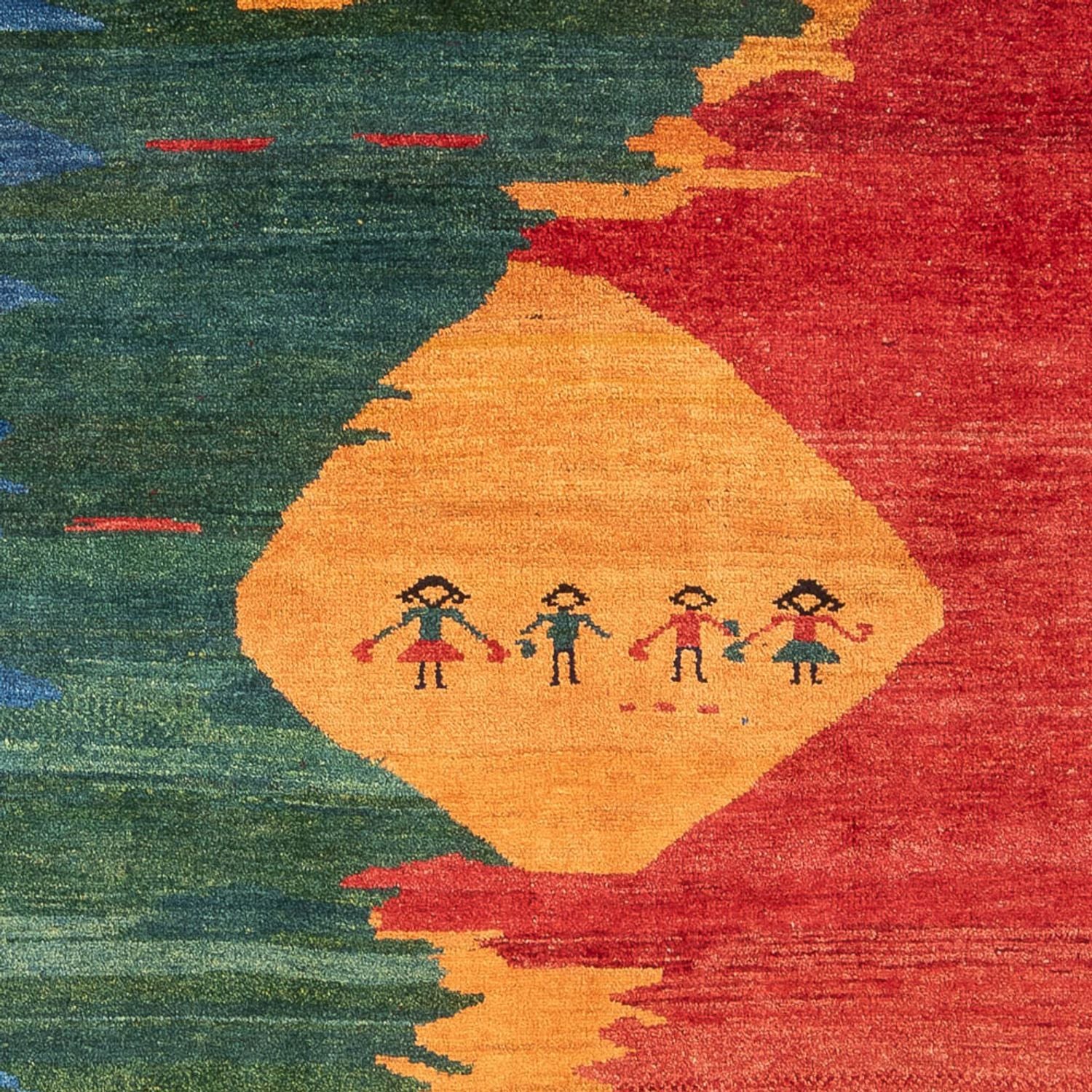 Gabbeh Teppich - Perser - 240 x 198 cm - mehrfarbig