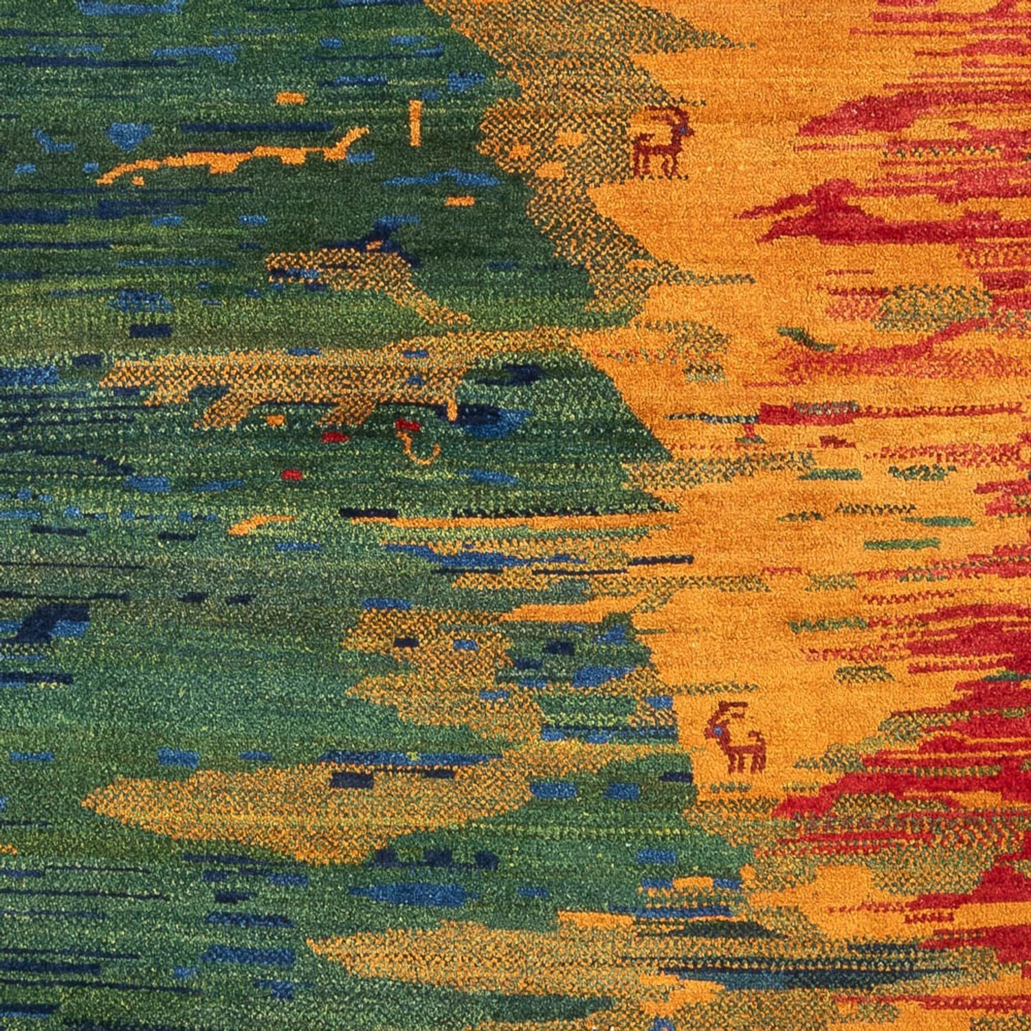 Gabbeh Teppich - Perser - 228 x 200 cm - mehrfarbig