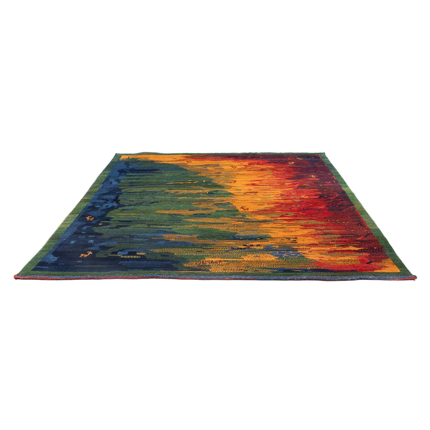 Gabbeh Teppich - Perser - 228 x 200 cm - mehrfarbig