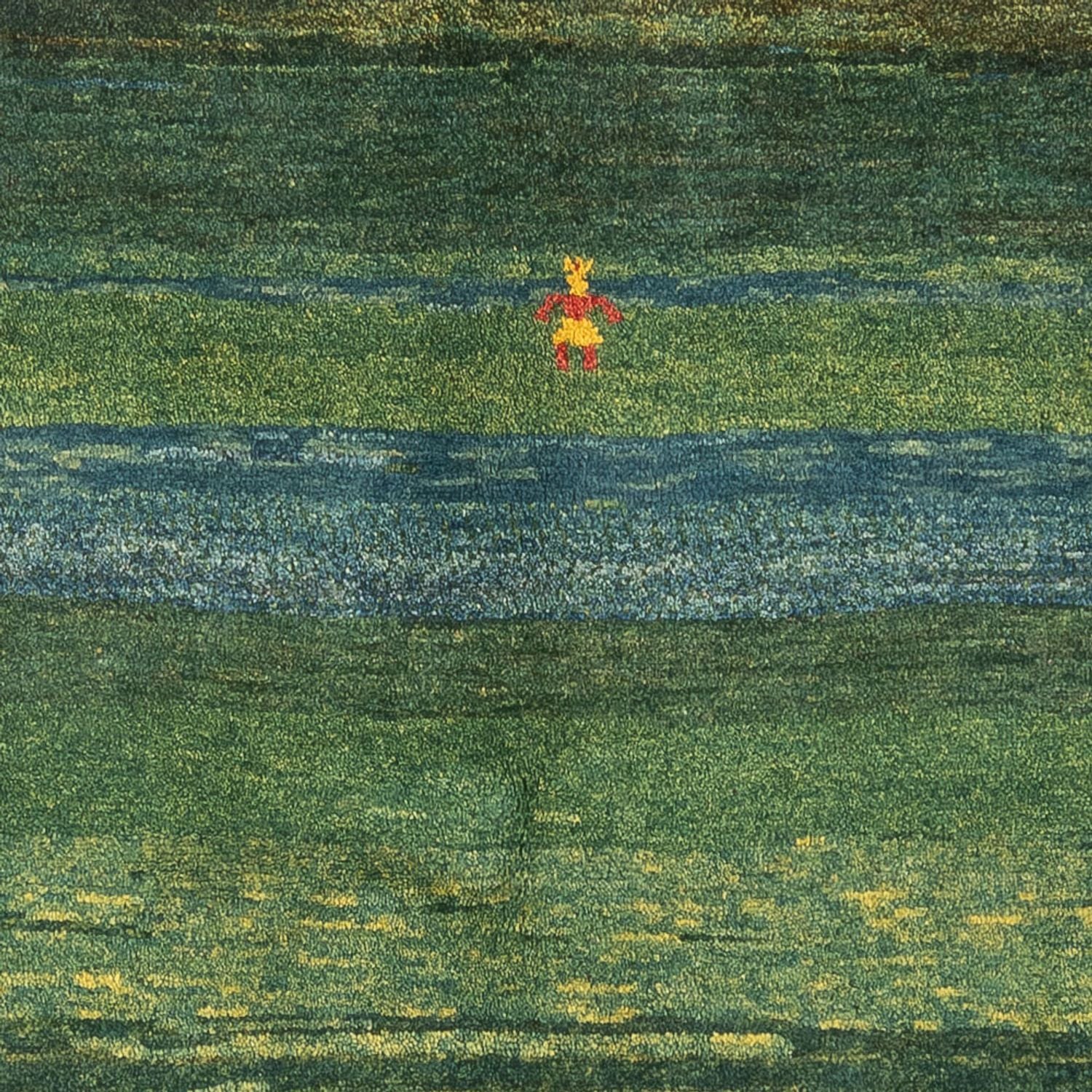 Gabbeh Teppich - Perser - 183 x 146 cm - minzgrün