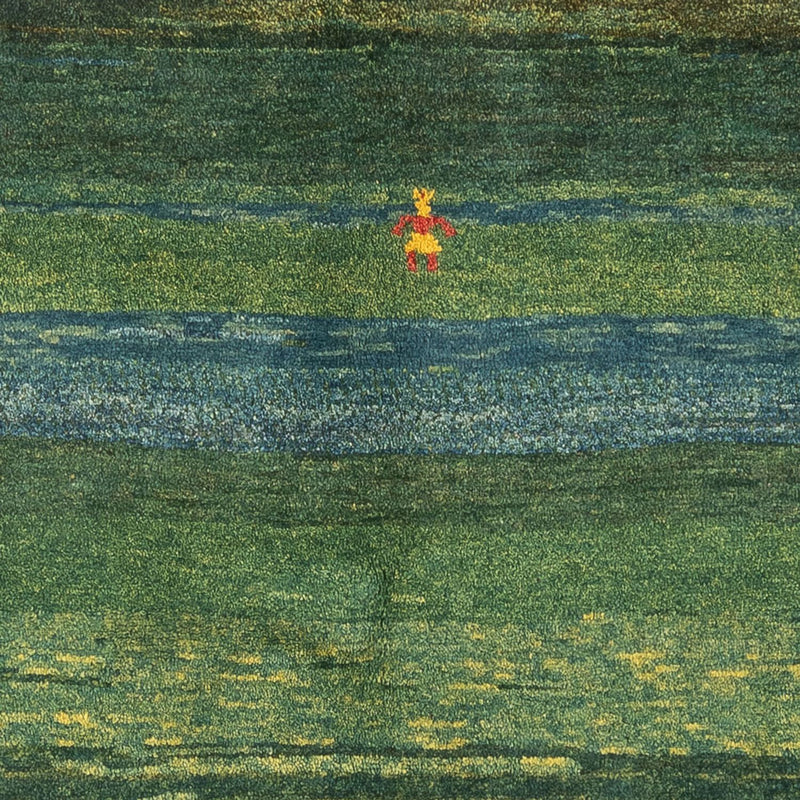 Gabbeh Teppich - Perser - 183 x 146 cm - minzgrün