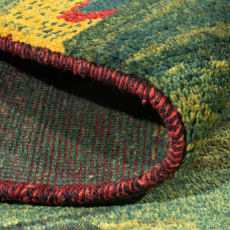 Gabbeh Teppich - Perser - 183 x 146 cm - minzgrün