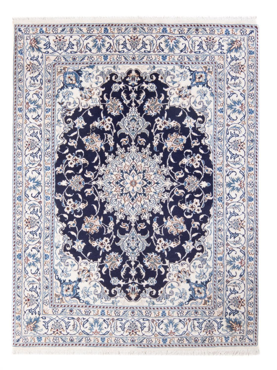Perserteppich - Nain - Royal - 197 x 147 cm - dunkelblau