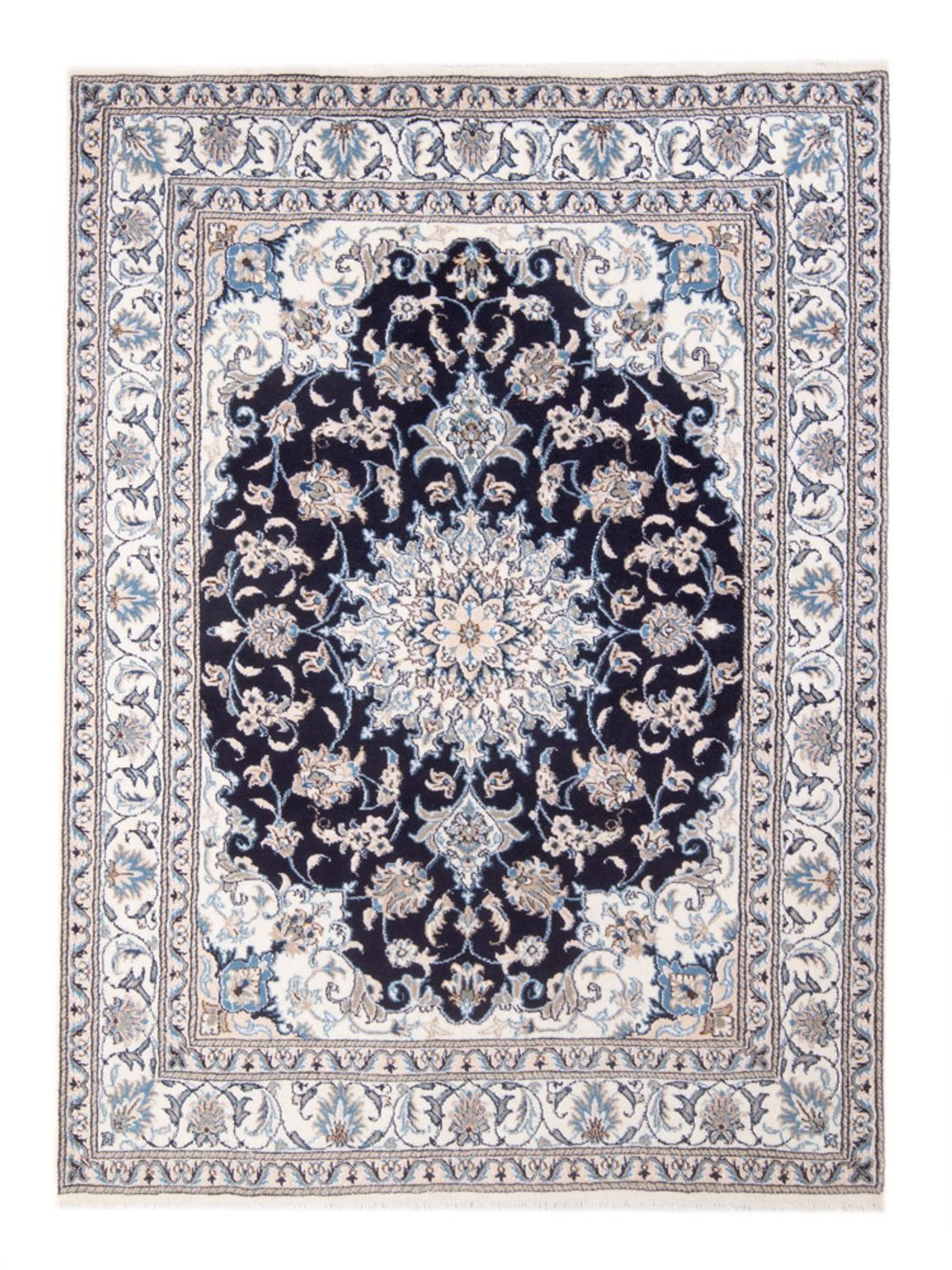 Perserteppich - Nain - Royal - 205 x 150 cm - dunkelblau