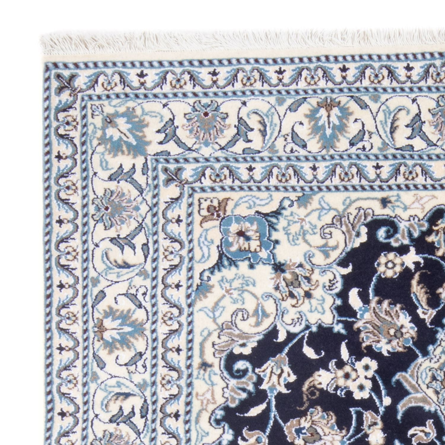 Perserteppich - Nain - Royal - 198 x 147 cm - dunkelblau