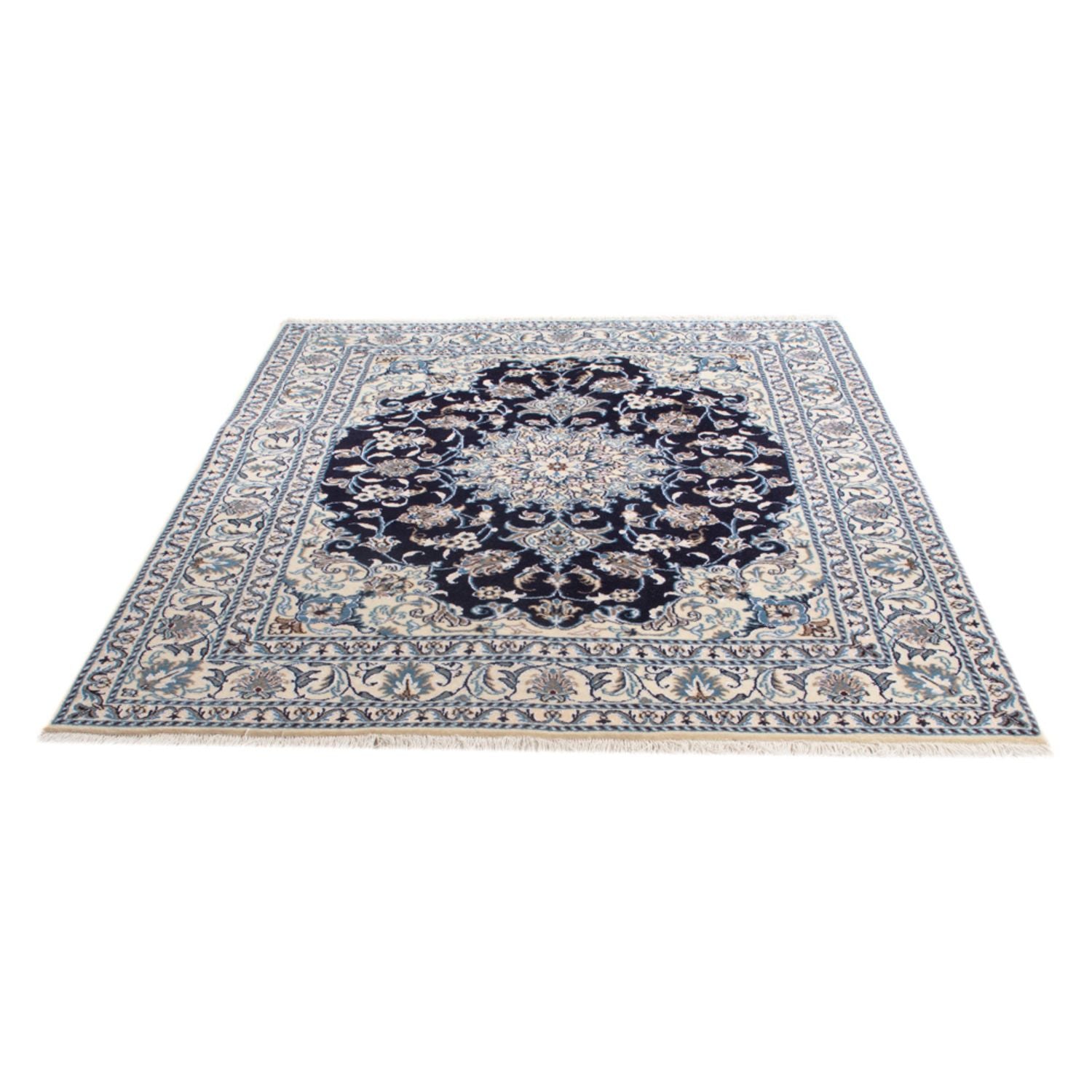 Perserteppich - Nain - Royal - 198 x 147 cm - dunkelblau