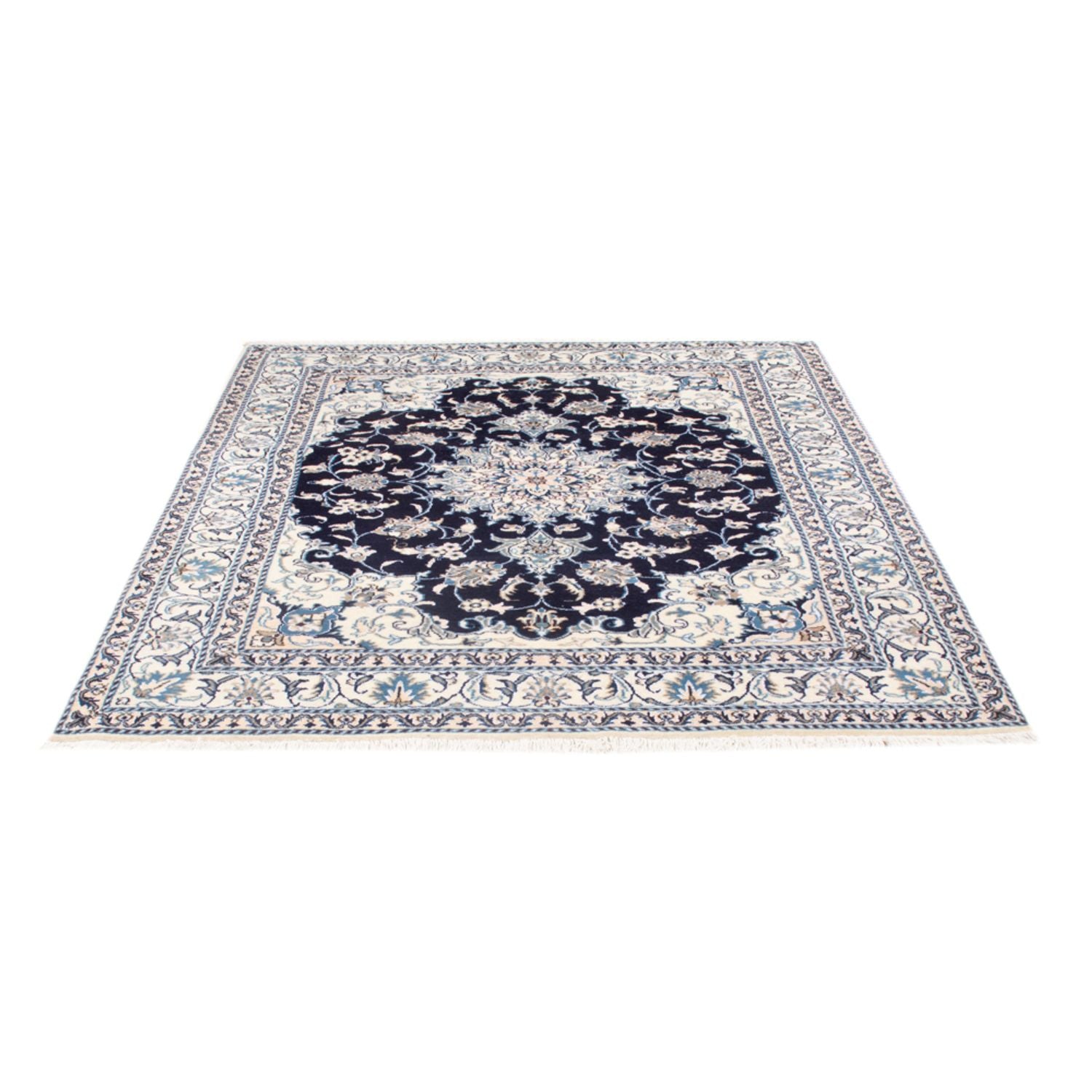 Perserteppich - Nain - Royal - 193 x 148 cm - dunkelblau