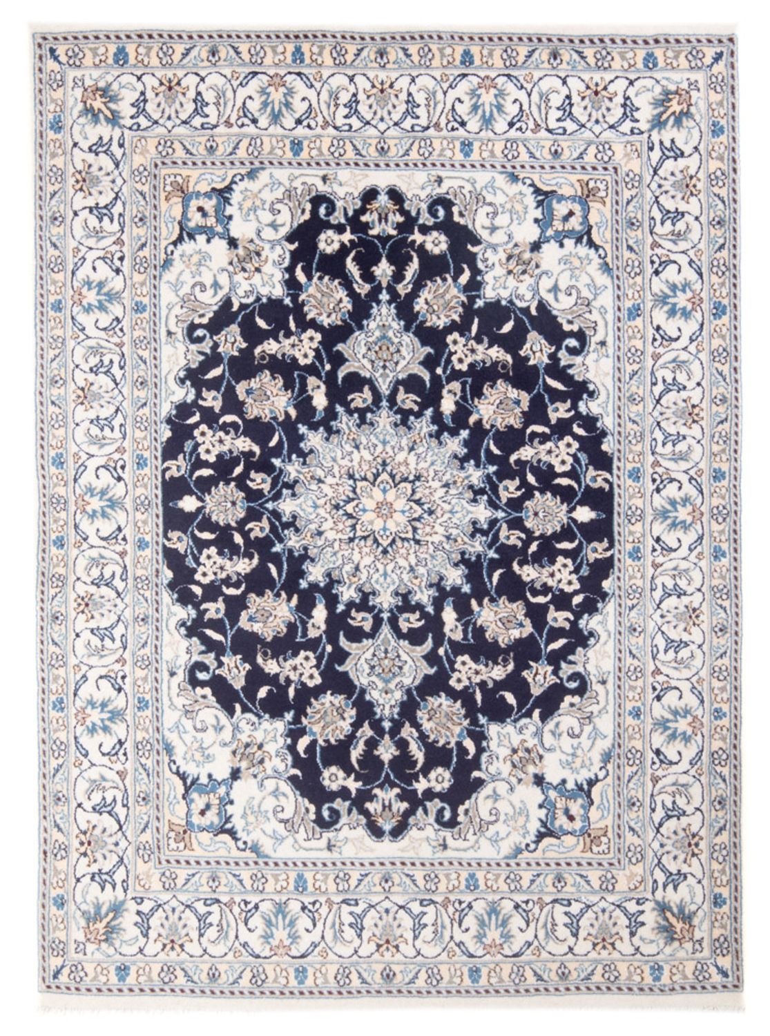 Perserteppich - Nain - Royal - 200 x 145 cm - dunkelblau