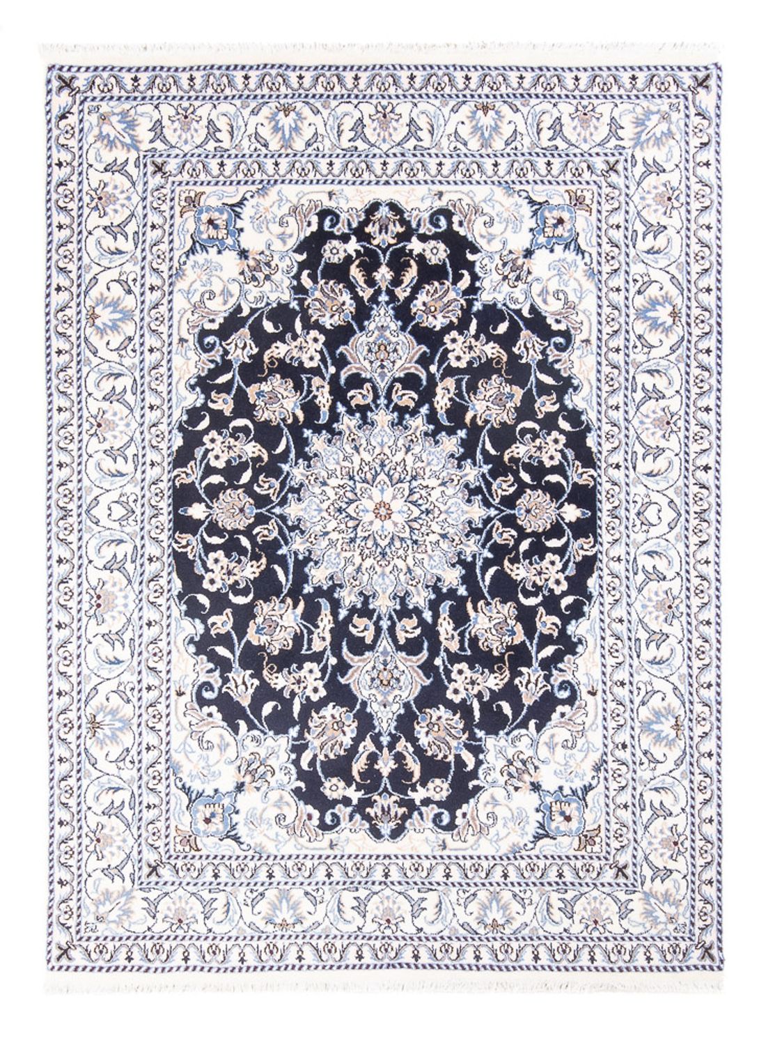Perserteppich - Nain - Royal - 207 x 145 cm - dunkelblau