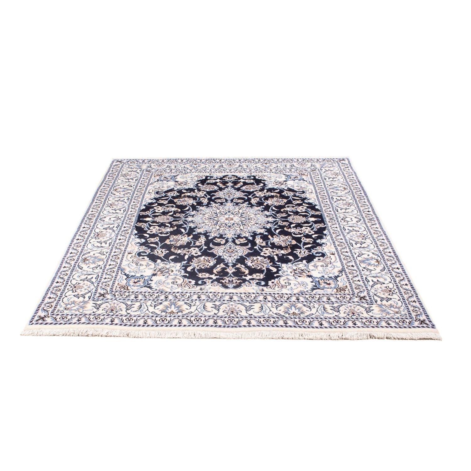 Perserteppich - Nain - Royal - 207 x 145 cm - dunkelblau