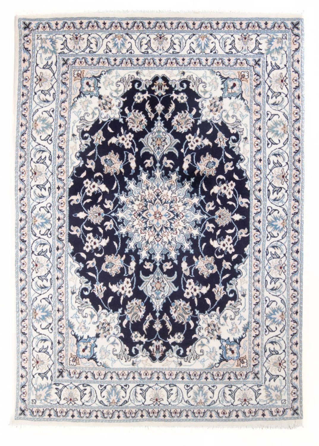 Perserteppich - Nain - Royal - 204 x 141 cm - dunkelblau