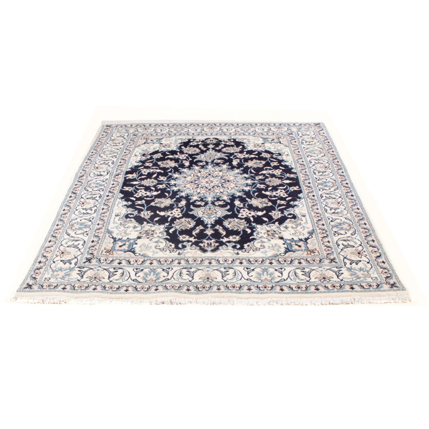 Perserteppich - Nain - Royal - 204 x 141 cm - dunkelblau