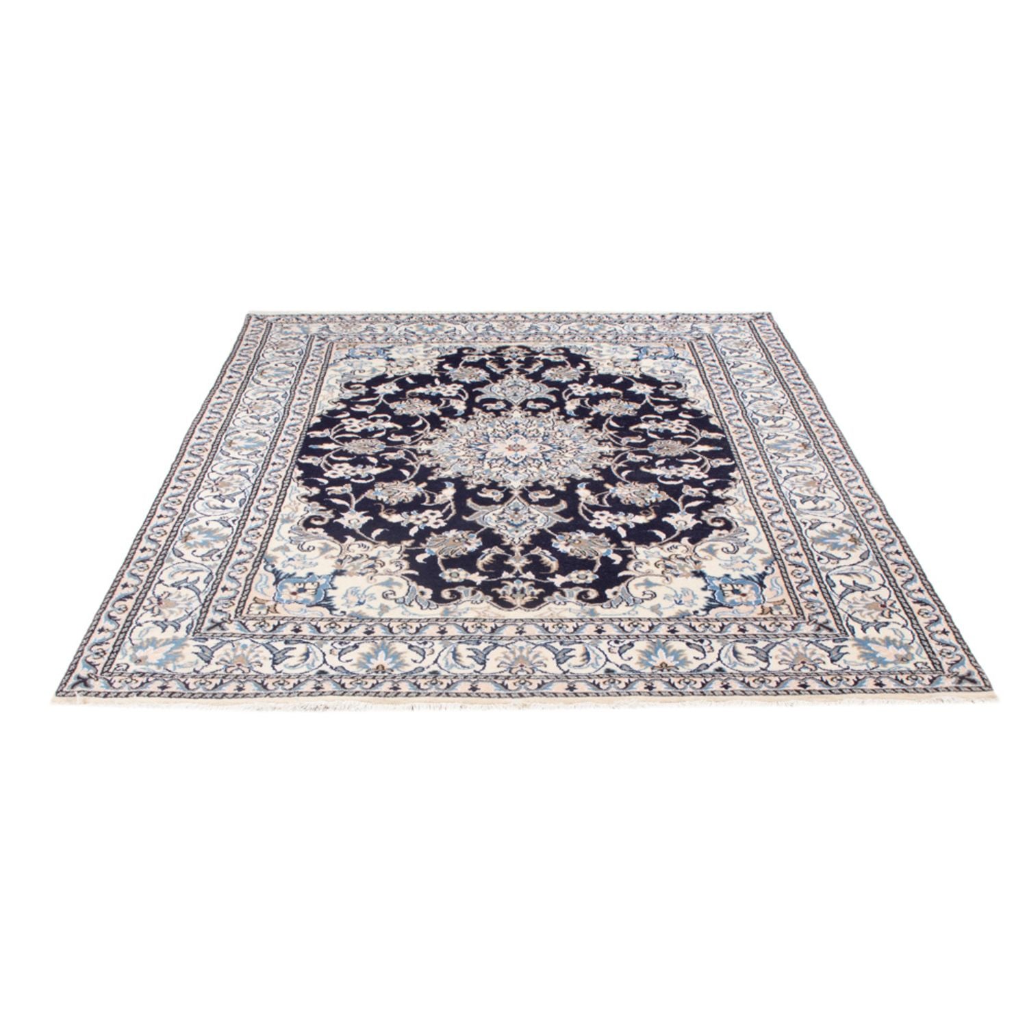 Perserteppich - Nain - Royal - 200 x 152 cm - dunkelblau