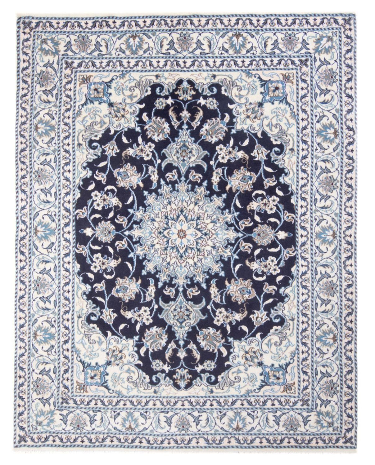 Perserteppich - Nain - Royal - 194 x 149 cm - dunkelblau