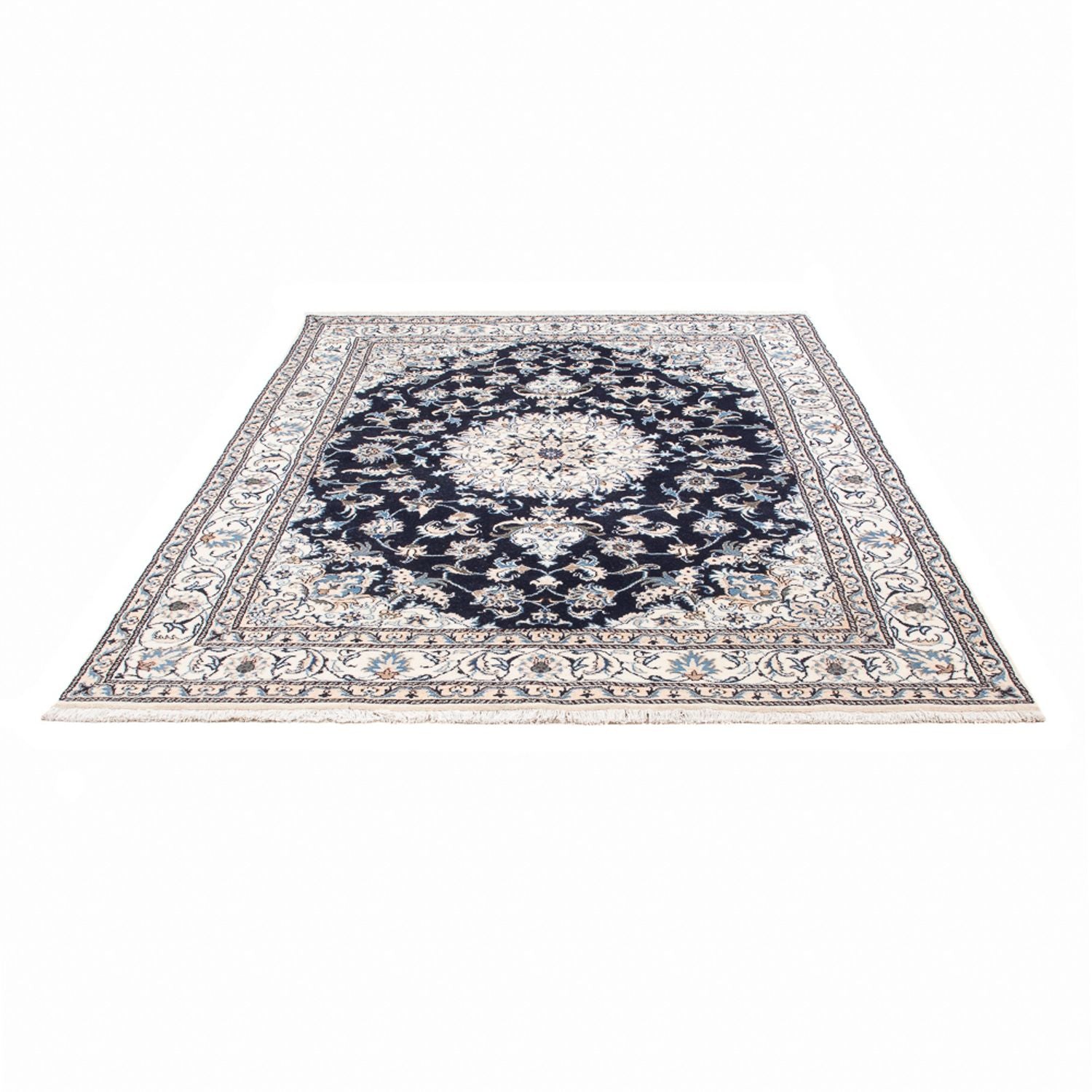 Perserteppich - Nain - 241 x 167 cm - dunkelblau