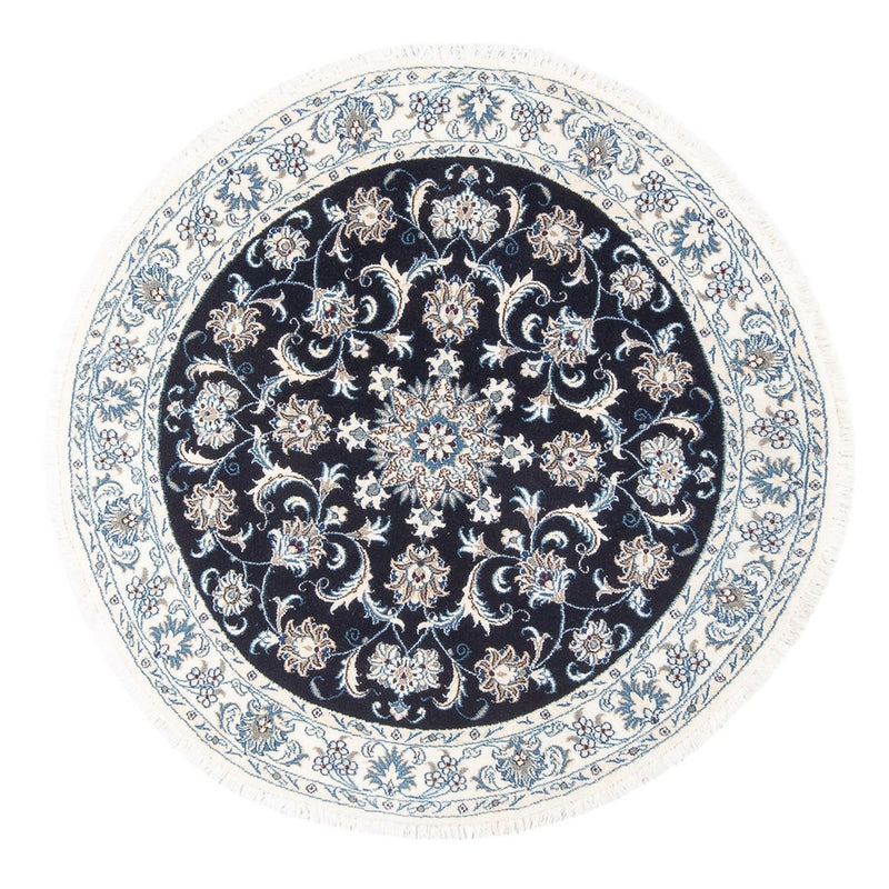 Perserteppich - Nain rund  - 150 x 150 cm - dunkelblau