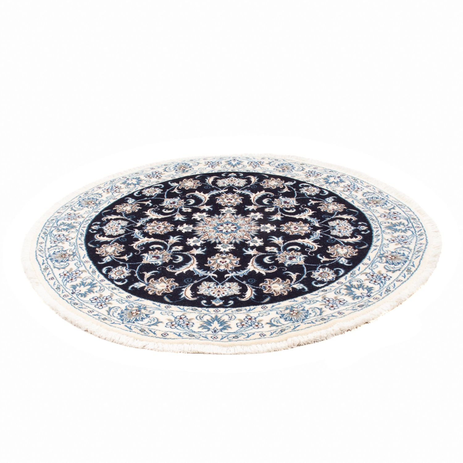 Perserteppich - Nain rund  - 150 x 150 cm - dunkelblau