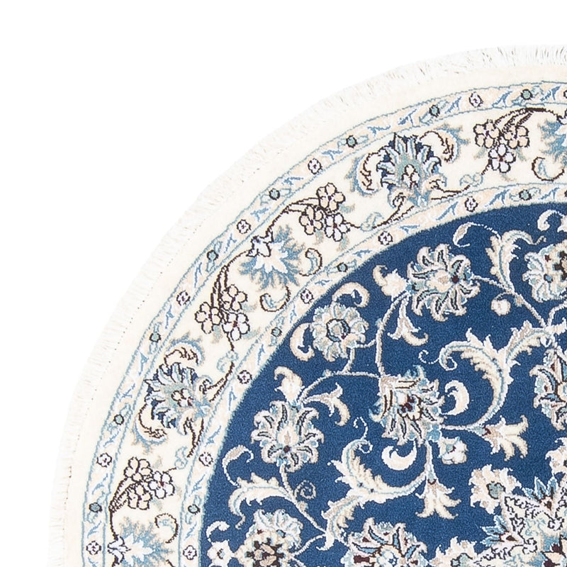Perserteppich - Nain rund  - 150 x 150 cm - blau
