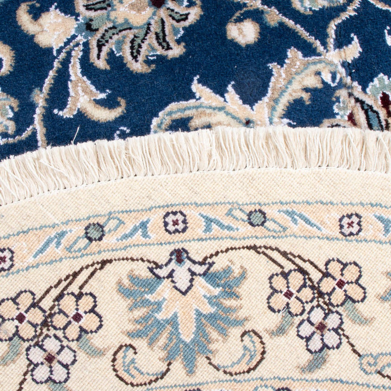 Perserteppich - Nain rund  - 150 x 150 cm - blau