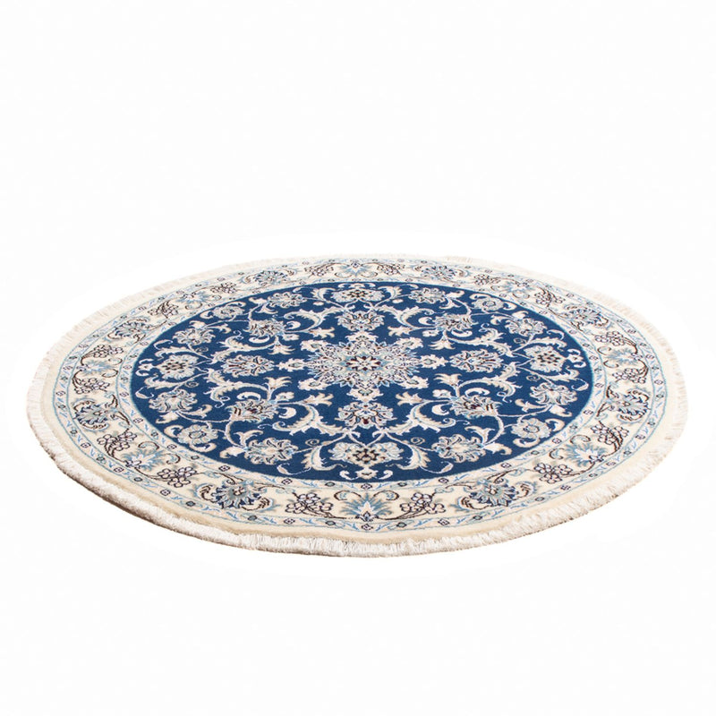 Perserteppich - Nain rund  - 150 x 150 cm - blau