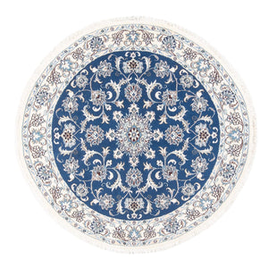 Perserteppich - Nain rund  - 150 x 150 cm - blau