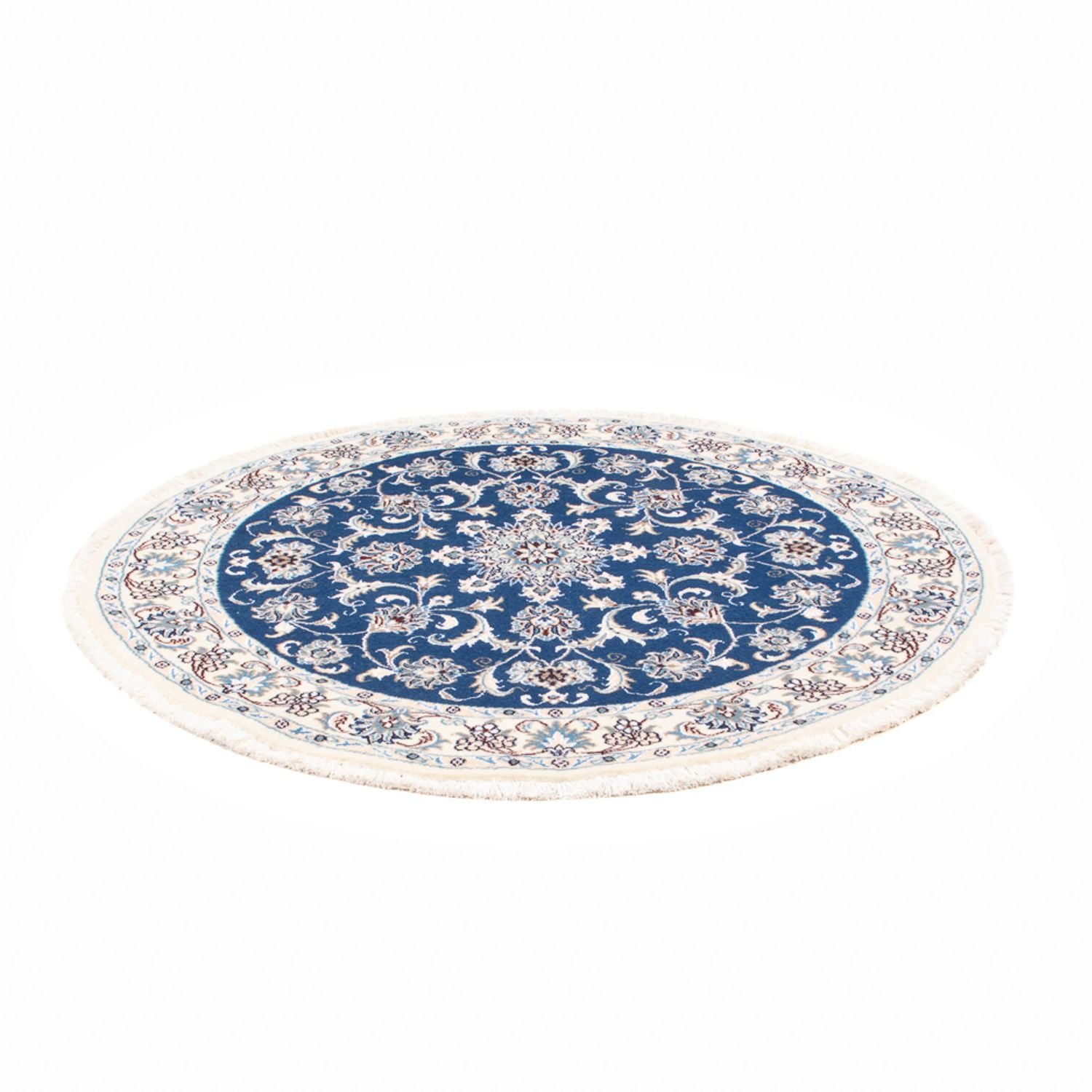 Perserteppich - Nain rund  - 150 x 150 cm - blau