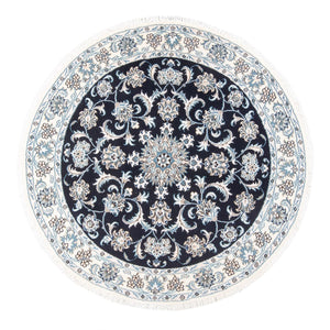 Perserteppich - Nain rund  - 150 x 150 cm - dunkelblau