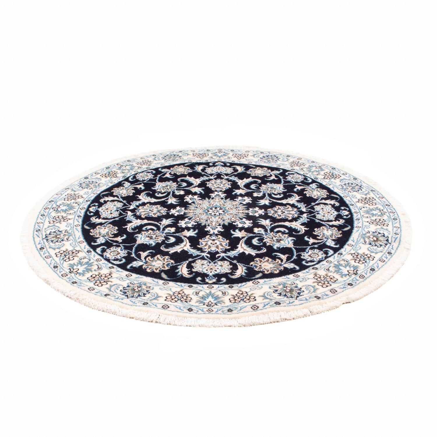 Perserteppich - Nain rund  - 150 x 150 cm - dunkelblau