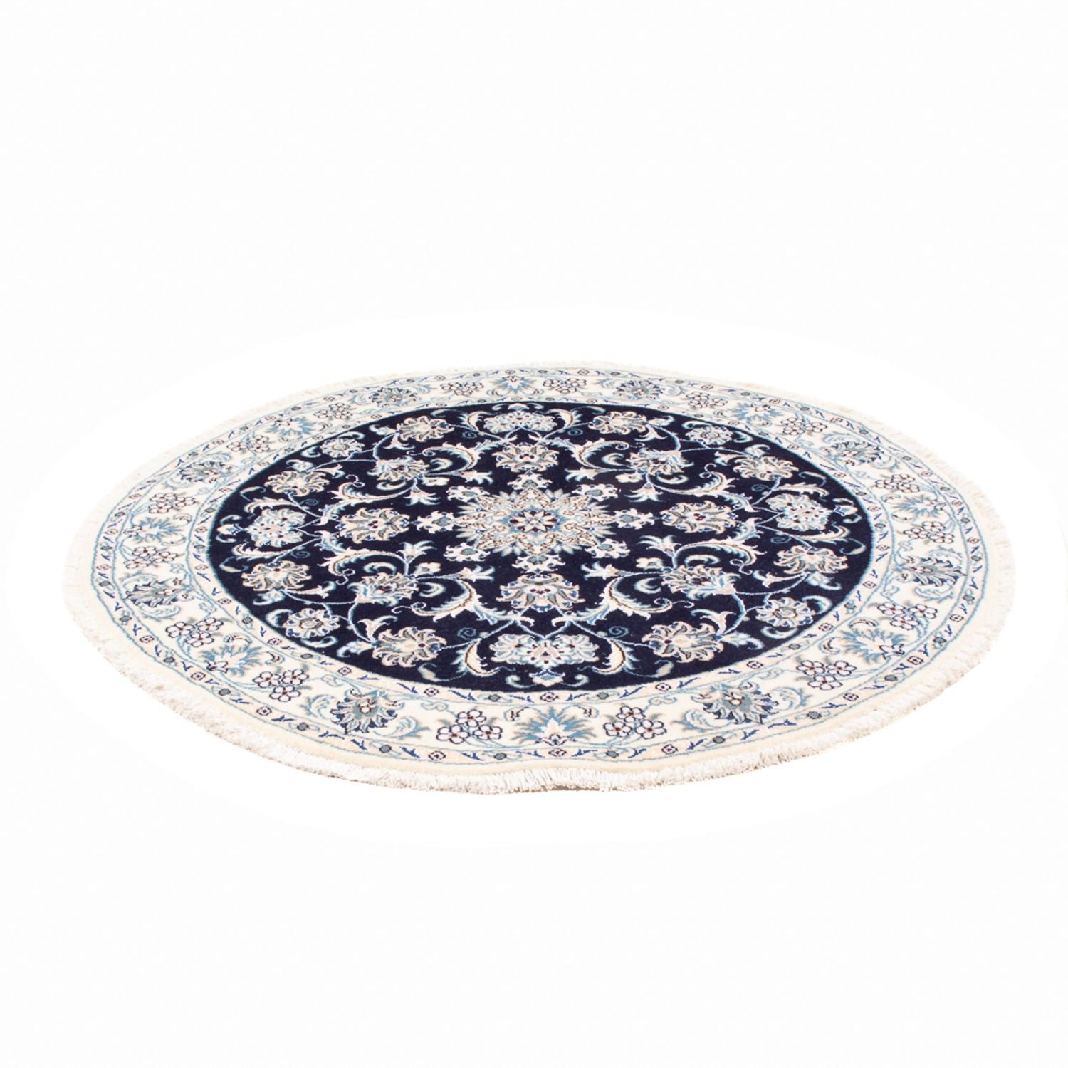 Perserteppich - Nain rund  - 150 x 150 cm - dunkelblau