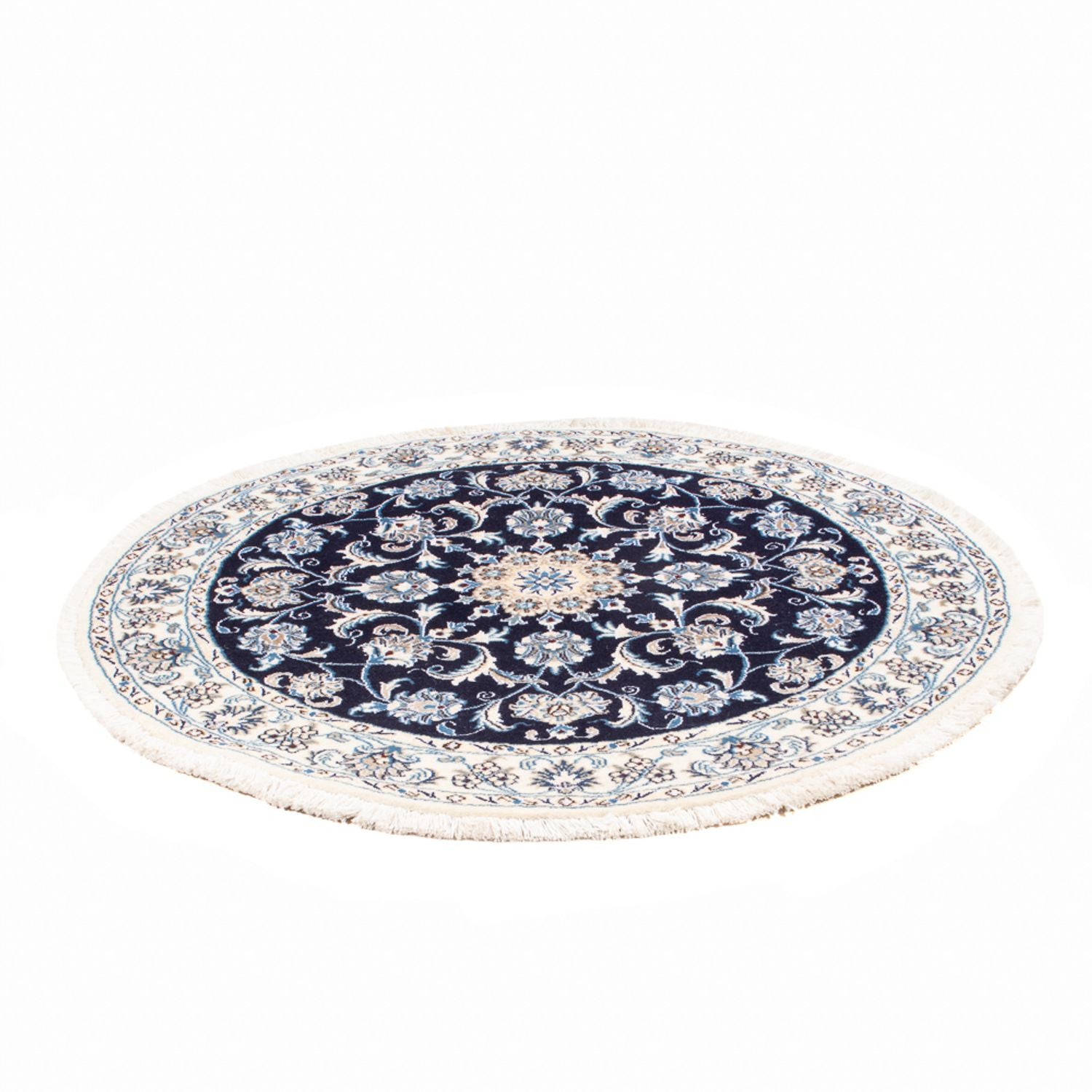 Perserteppich - Nain rund  - 150 x 150 cm - dunkelblau