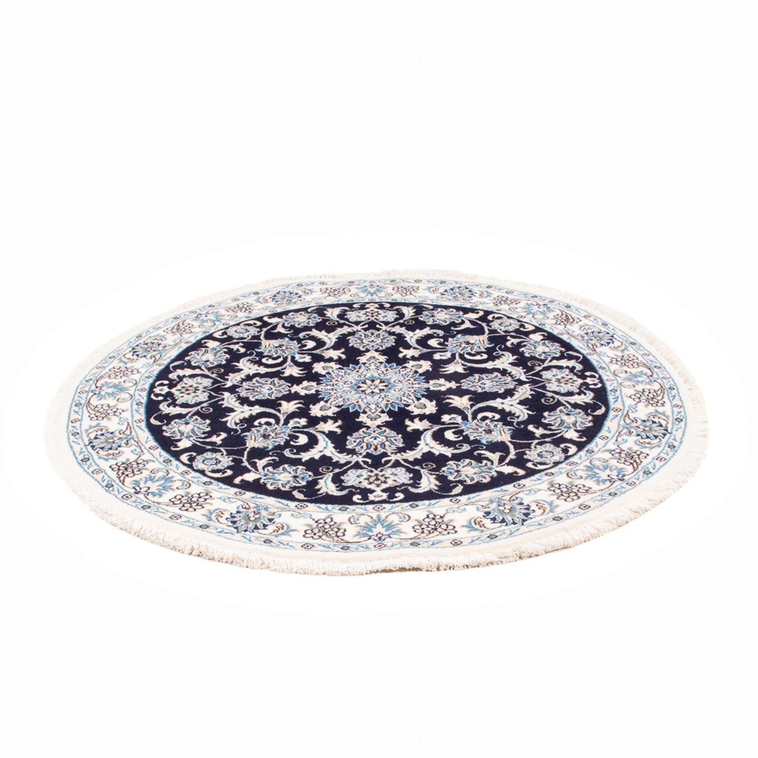 Perserteppich - Nain rund  - 150 x 150 cm - dunkelblau