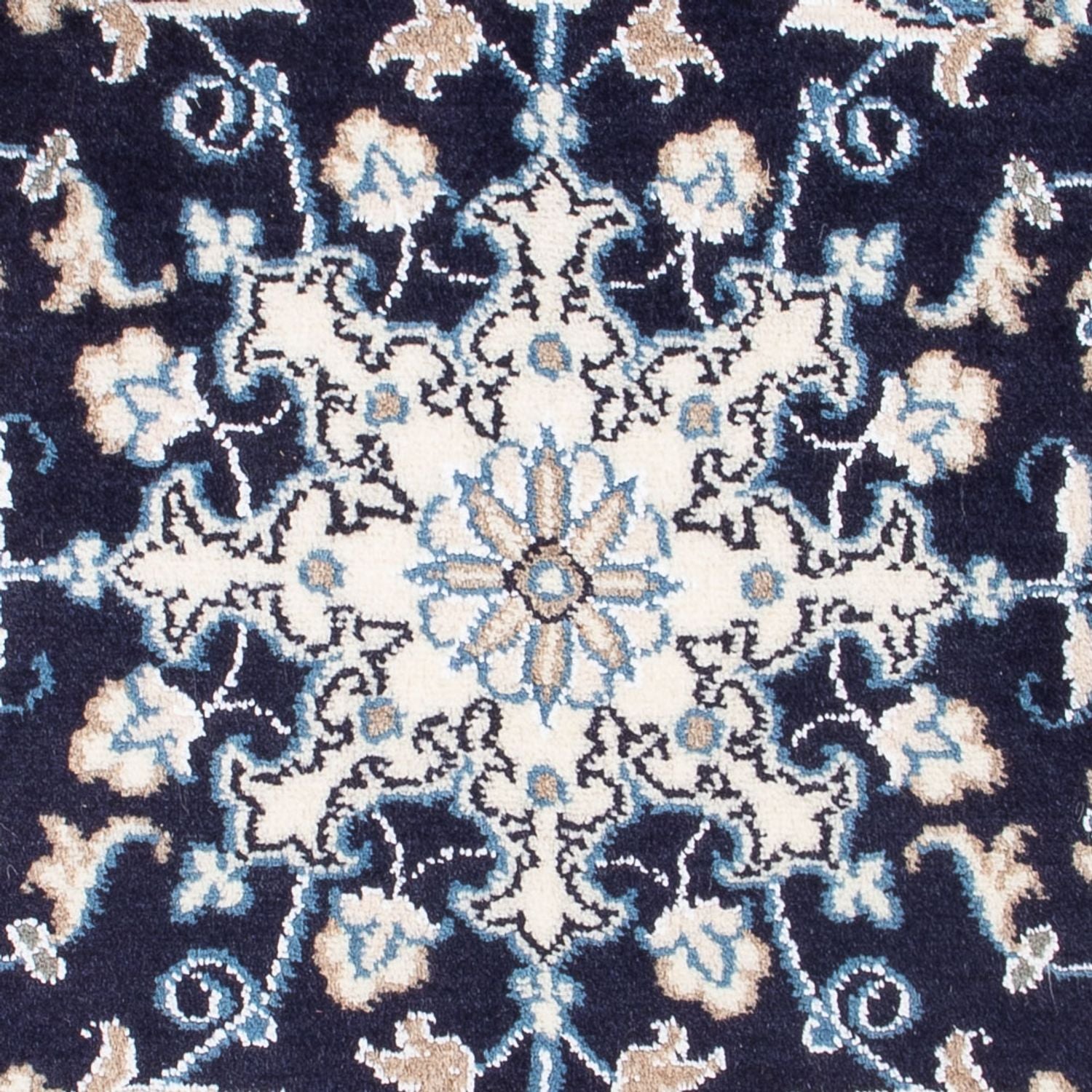Perserteppich - Nain - Royal - 90 x 60 cm - dunkelblau