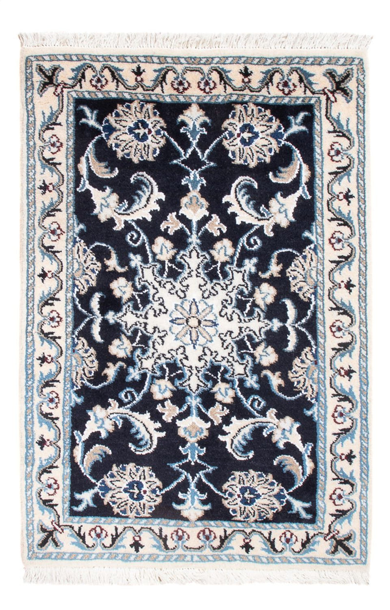 Perserteppich - Nain - Royal - 90 x 60 cm - dunkelblau