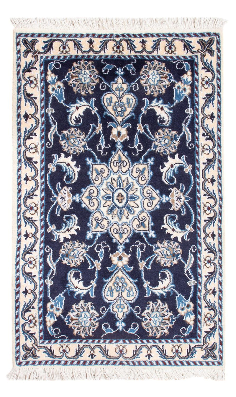 Perserteppich - Nain - Royal - 90 x 60 cm - dunkelblau