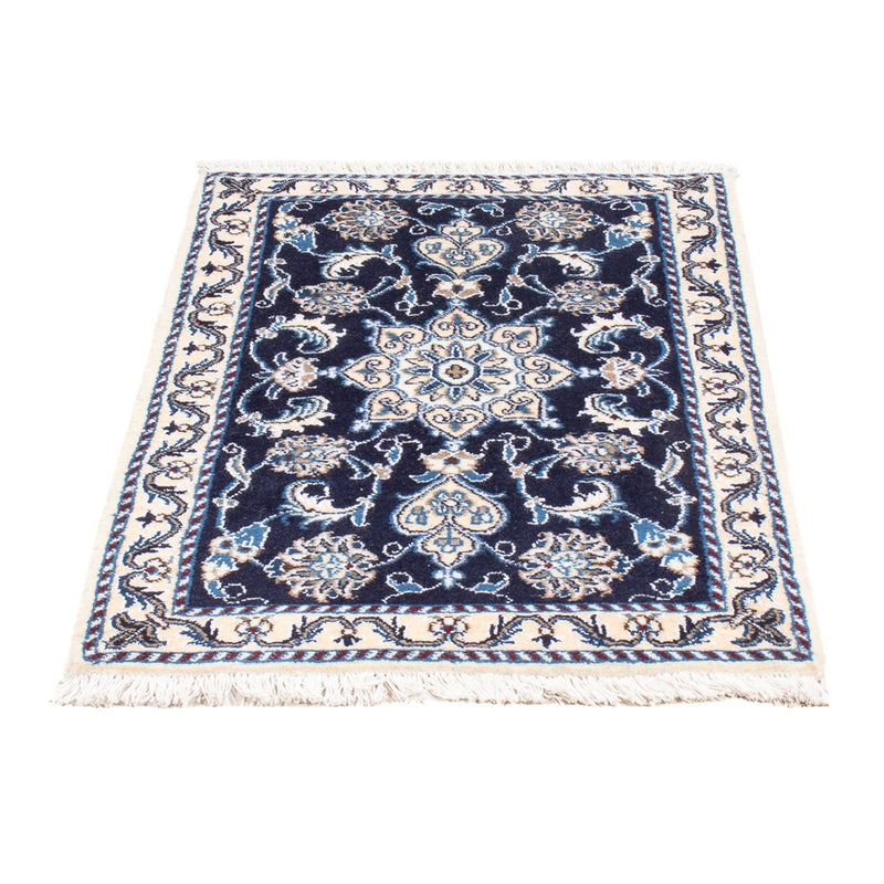 Perserteppich - Nain - Royal - 90 x 60 cm - dunkelblau