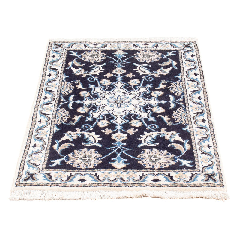 Perserteppich - Nain - Royal - 90 x 60 cm - dunkelblau
