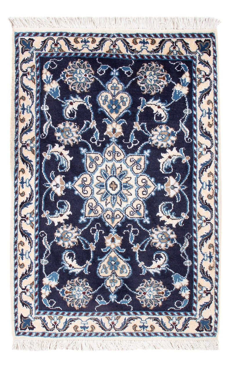 Perserteppich - Nain - Royal - 90 x 60 cm - dunkelblau