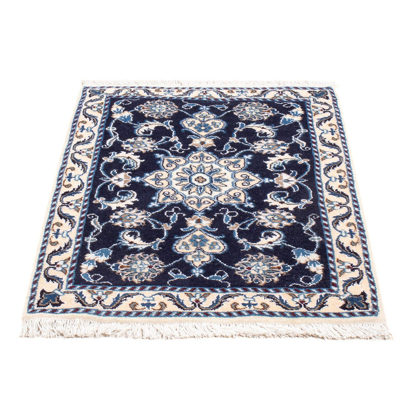Perserteppich - Nain - Royal - 90 x 60 cm - dunkelblau