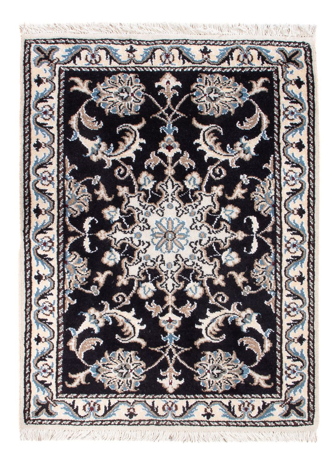 Perserteppich - Nain - Royal - 90 x 60 cm - dunkelblau