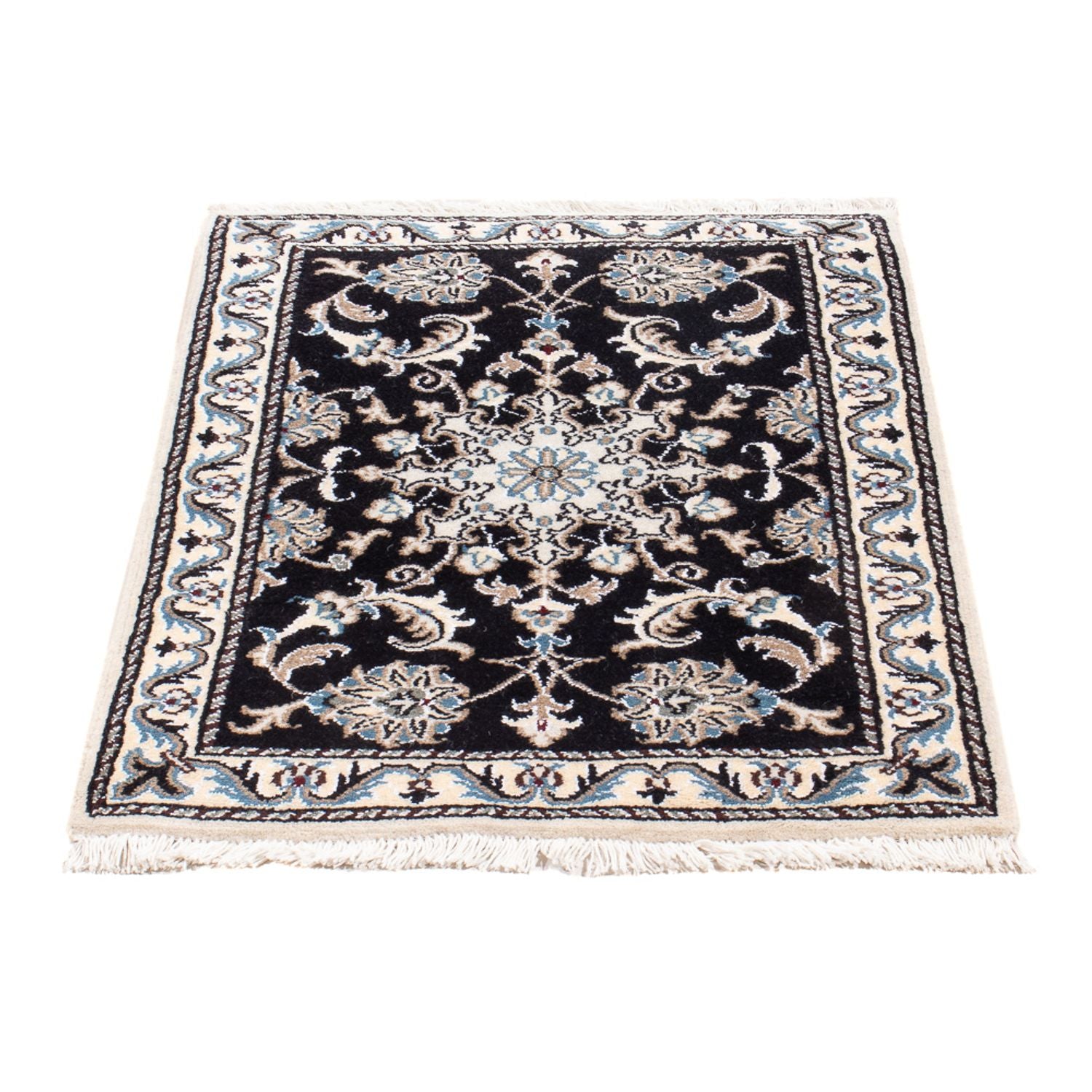 Perserteppich - Nain - Royal - 90 x 60 cm - dunkelblau