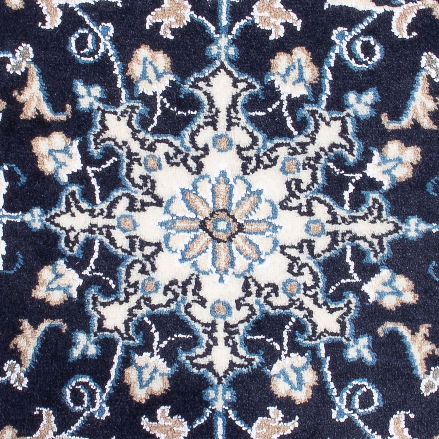 Perserteppich - Nain - Royal - 90 x 60 cm - dunkelblau