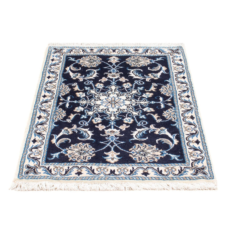 Perserteppich - Nain - Royal - 90 x 60 cm - dunkelblau